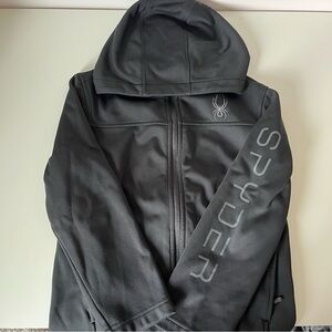 Spyder Boys Black Hooded Jacket size 8